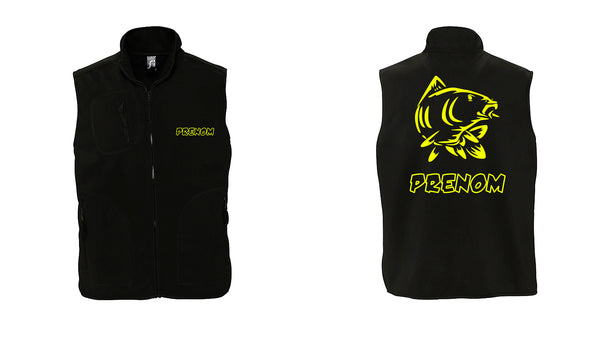 GILET BODYWARMER POLAIRE LOGO CARPE 1 PERSONNALISE - ADM-BOUTIQUE