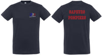 T-SHIRT SAPEUR POMPIER LOGO DOS DROIT - ADM-BOUTIQUE