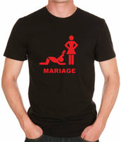 TEE SHIRT HUMOUR MARIAGE CARTE BLEUE - ADM-BOUTIQUE